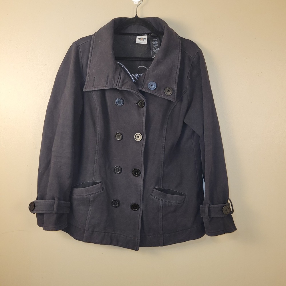 Harley Davidson Jacket Women's‎ Size XL Black Back  Logo